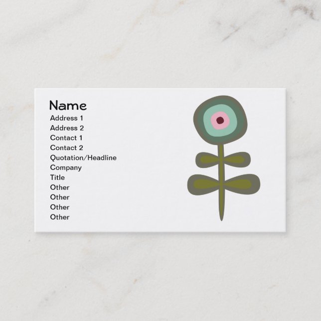 Carte De Visite Fruit Fleur Cool mignonne Girl Retro Floral (Devant)