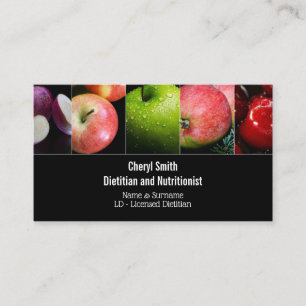 Carte De Visite Fruit pomme collage photo aliments biologiques sai
