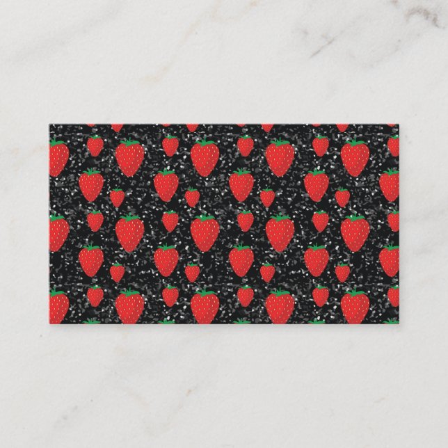 Carte De Visite Fruits de fraises rouges Amateurs de baies sucrées (Devant)
