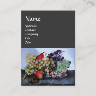 CARTE DE VISITE FRUITS DE SAISON 1 - RAISONS ET PEARS