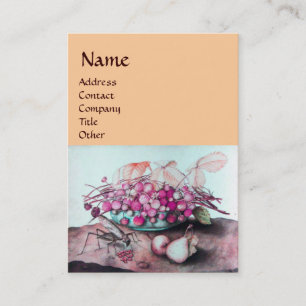 CARTE DE VISITE FRUITS DE SAISON /FRAISES, PEARS