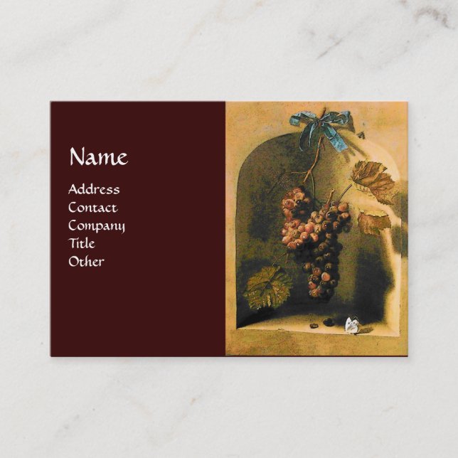 Carte De Visite FRUITS DE SAISON -PROSPÉRITÉ jaune vert brun (Devant)