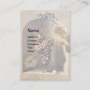 Carte De Visite FRUITS DE SAISON - PROSPÉRITÉ, rouge rose