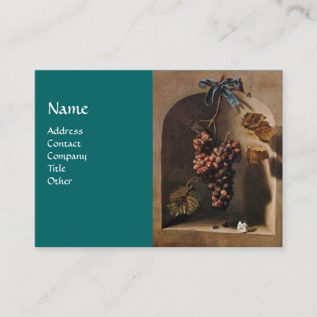 Carte De Visite FRUITS DE SAISON - PROSPÉRITÉ, vert jaune brun (Devant)