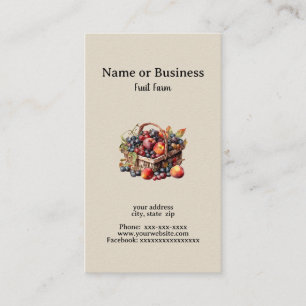 Carte De Visite Fruits frais