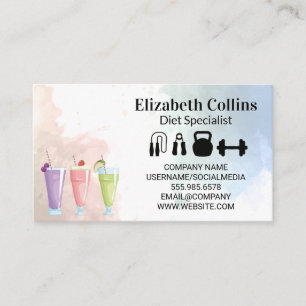 Carte De Visite Fruits Smoothies   Équipement De Salle De Sport