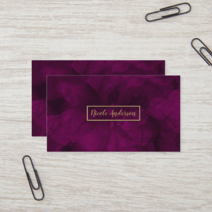 Carte De Visite Fuchsia Gold Aquarelle Floral Glam Élégant Moderne