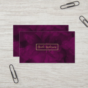 Carte De Visite Fuchsia Or Aquarelle Floral Glam Élégant Moderne
