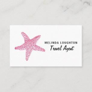Carte De Visite Fuchsia Pink Beach Starfish, Voyage et tourisme