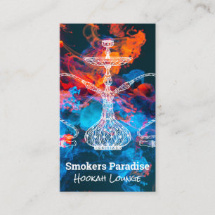 Carte De Visite Fumée de Hookah colorée   Illustration du tuyau Ho
