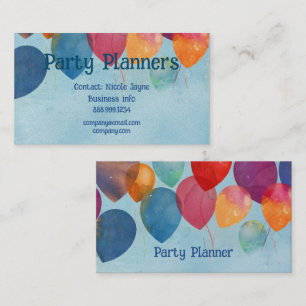 Carte de visite Fun Balloon Party ou Event Planner