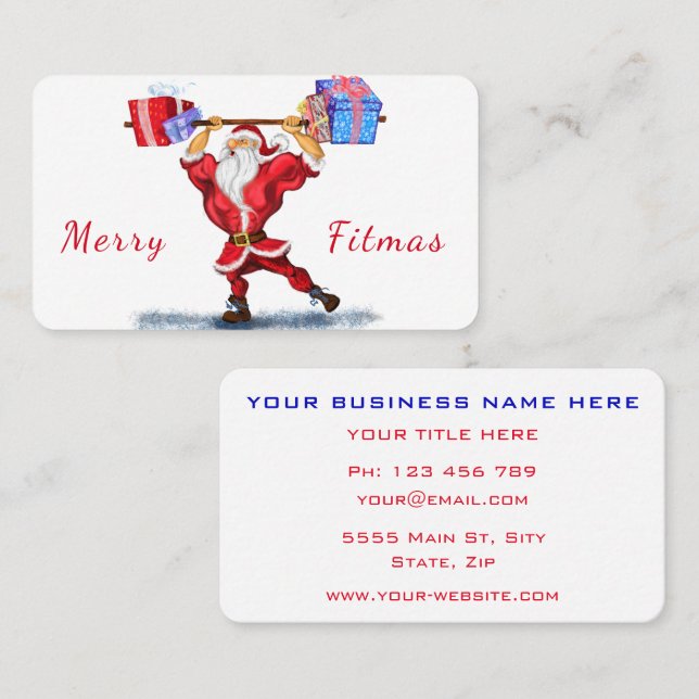 Carte De Visite Fun Christmas Business Office personnalisé Spécial (Devant / Derrière)