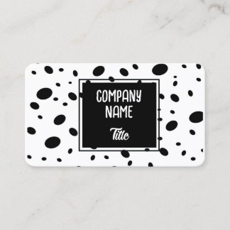Carte De Visite fun modern chic black and white dot pattern bold 
