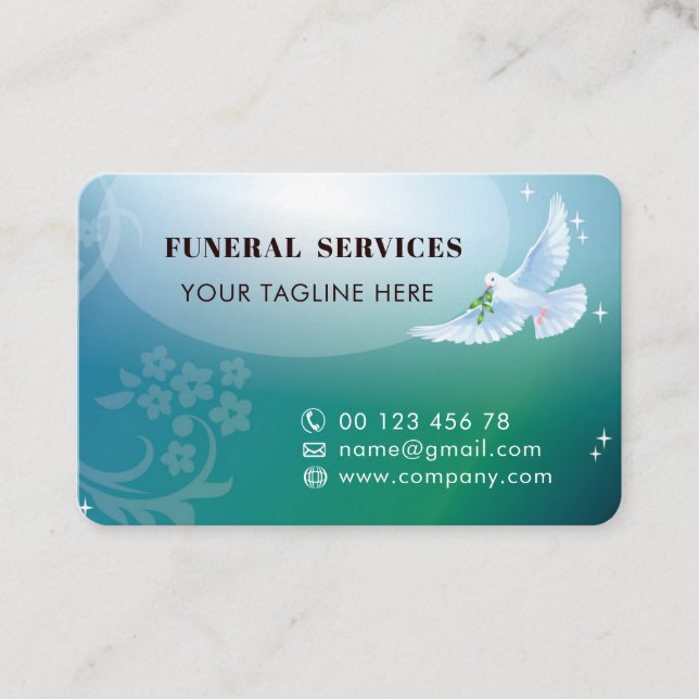 Carte De Visite Funeral Services Business Cards Collection (Devant)