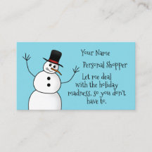 Funky Christmas snowman shopping personnel