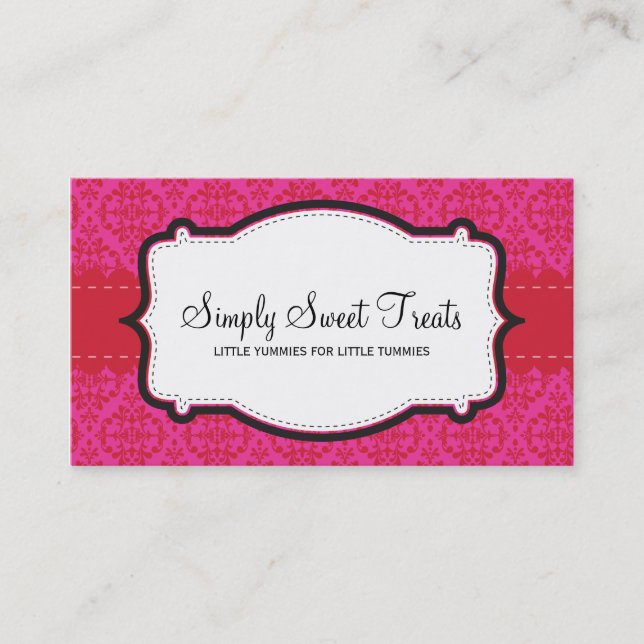 CARTE DE VISITE :: funky damask 5L (Devant)
