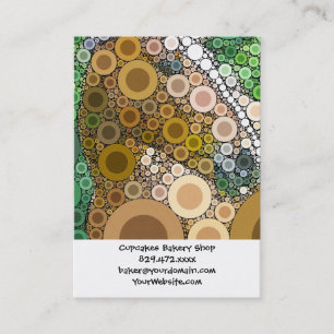 Carte De Visite Funky Horse Circles Bulles Art Moderne