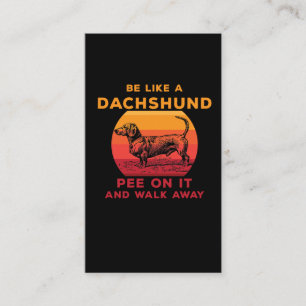 Carte De Visite Funny Amoureux des chiens sarcastique Dachshund