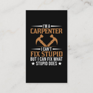 Carte De Visite Funny Carpenter Papa Woodworking Husband Craftsman