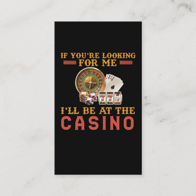 Carte De Visite Funny Casino accro jeu Humour (Devant)
