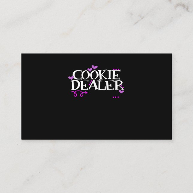 Carte De Visite Funny Cookie Dealer Chemise Maman Papa Scouts Fill (Devant)