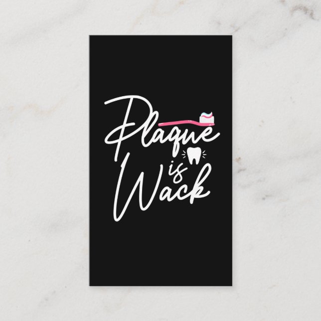 Carte De Visite Funny Dentistra Plaque Dental Assistant dentaire (Devant)