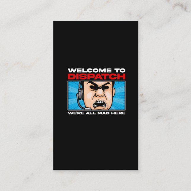 Carte De Visite Funny Dispatcher Emergency Communications 911 (Devant)