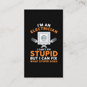 Carte De Visite Funny Electrician Advice Crafting Expert Humour
