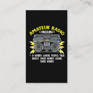 Carte De Visite Funny Ham Radio Operateur Amateur Radio Définition