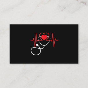 Carte De Visite Funny Heart Beats Nurse Nurse Nurse Nurse Médical
