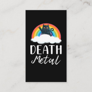 Carte De Visite Funny Heavy Death Metal Chat Rainbow Rock Music