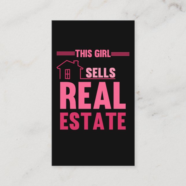 Carte De Visite Funny Immobilier Investor Girl Agent immobilier (Devant)