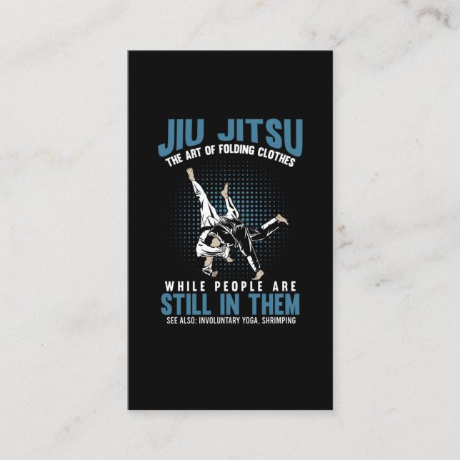 Carte De Visite Funny Jiu Jitsu Combattants BJJ Humour d'entraînem (Devant)