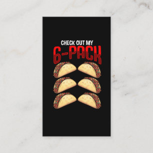 Carte De Visite Funny Mexican Gym Fitness Taco Lover Mexico