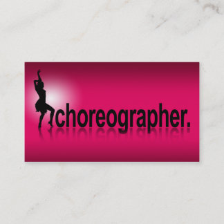 Carte De Visite Fuschia moderne du chorégraphe | d'icône de