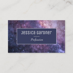 Carte De Visite Galaxie cosmique noire violette élégante moderne