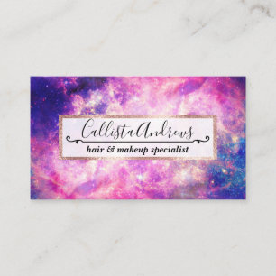 Carte De Visite Galaxie de nuit foncée brillante Zodiac étoile S