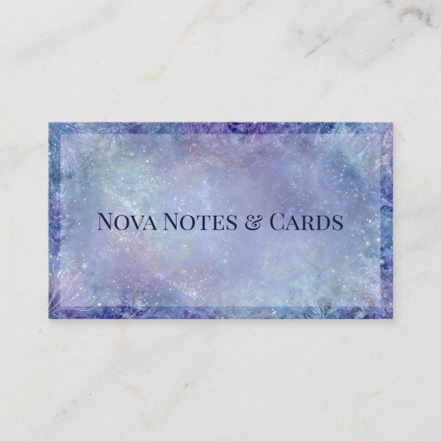 Carte De Visite Galaxie glacée magique Frost hivernal (Devant)