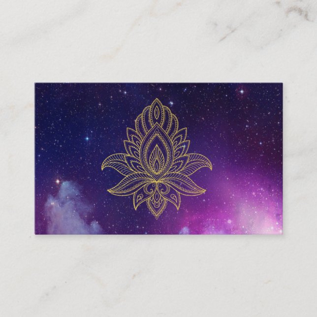 Carte De Visite *~* Galaxy Nebula Cosmic Sacré Hamsa (Devant)
