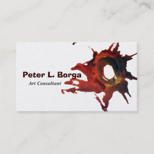 Carte De Visite Galerie abstraite de traçage de goutte d'aquarelle