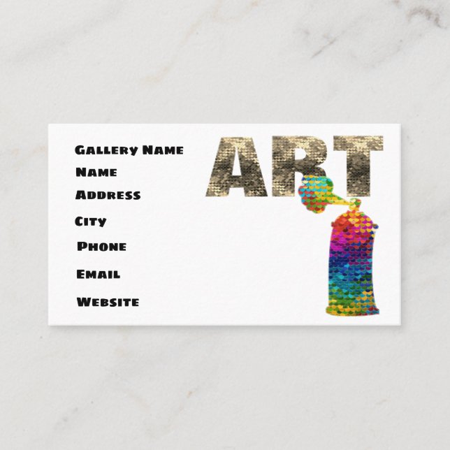 Carte De Visite Galerie d'art contemporain moderne (Devant)