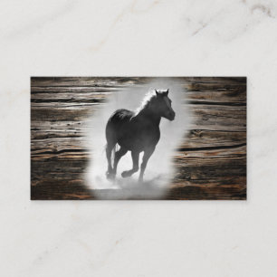 Carte De Visite Galloping de chevaux sauvages