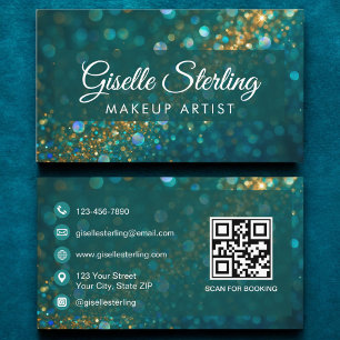 Carte De Visite Gamme de maquillage opal Parties scintillant or Tu