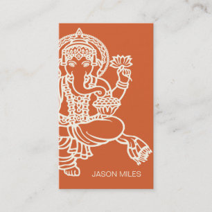 Carte De Visite Ganesh Hindu Dieu Yoga Ou Instructeur De Méditatio