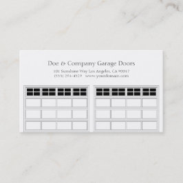 Carte De Visite Garage Door Company/blanc classique