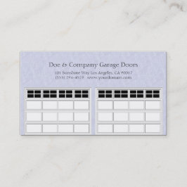 Carte De Visite Garage Door Company bleu-clair