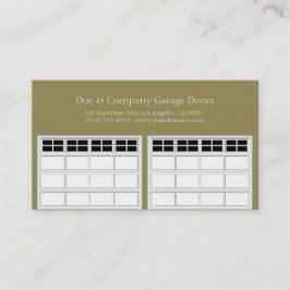 Carte De Visite Garage Door Company/crème foncée