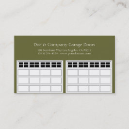 Carte De Visite Garage Door Company/Forest Green