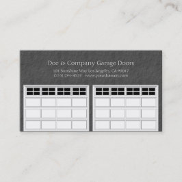 Carte De Visite Garage Door Company gris-foncé