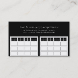 Carte De Visite Garage Door Company/noir classique